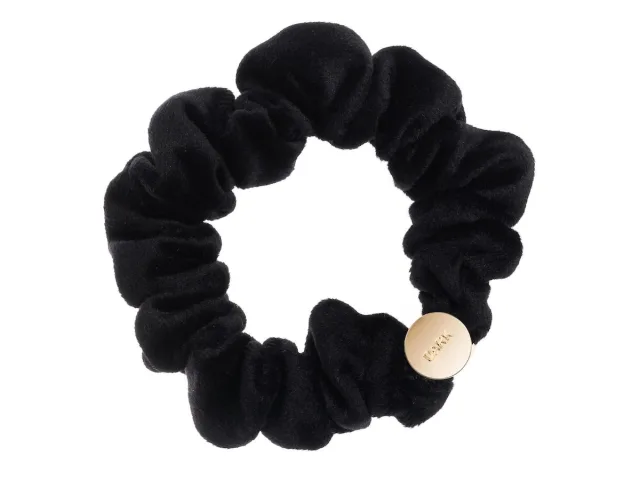 Dark Mini Velvet Scrunchie Hair Braid Black