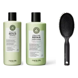 maria nila Repair & Detangle Hair Care Set Shampoo & Conditioner & Brush