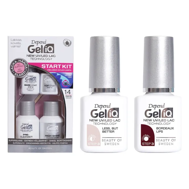 Depend Gel Manicure Essentials Set Start Kit, Less But Better & Bordeaux Lips