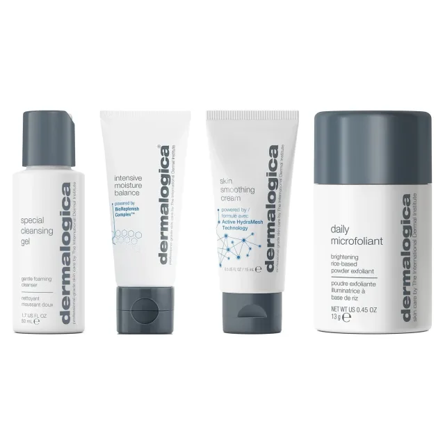 Dermalogica Complete Complexion Essentials Set Cleanser Exfoliant Day Cream & Moisturizer