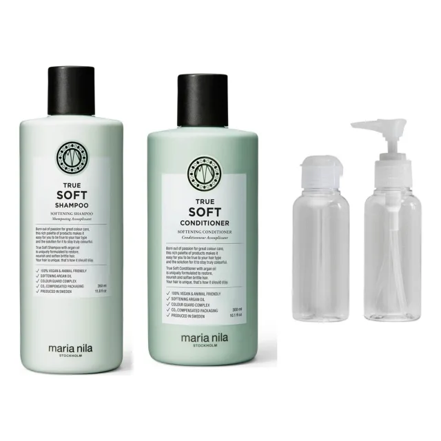 maria nila True Soft Kit Shampoo Conditioner & Travel Bottle