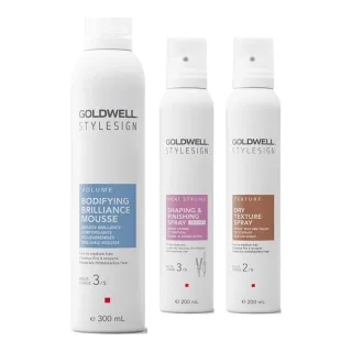 Goldwell Fashion Week Bundle - The Perfect Blow Out Mousse Finishing Spray Texture Spray