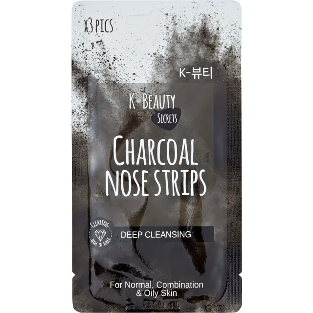 K-Beauty Secrets Charcoal Nose Strips X 3