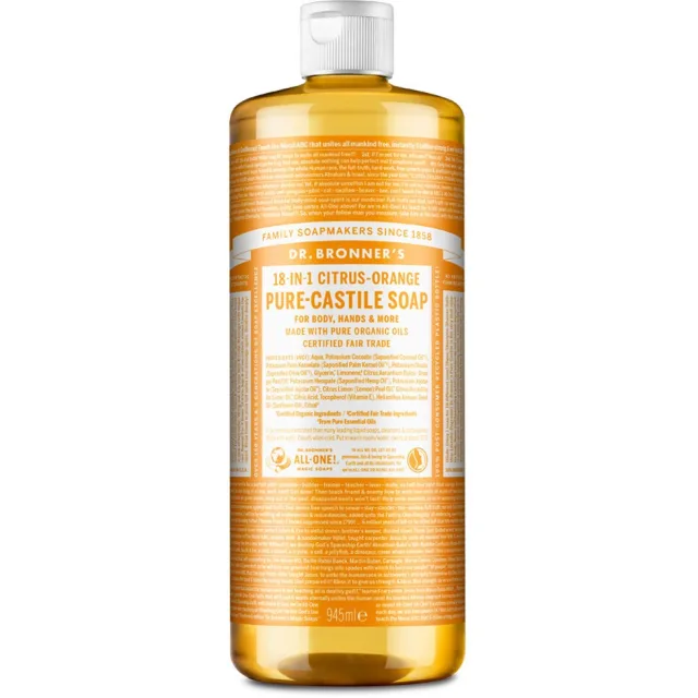 Dr. Bronner's Pure Castile Liquid Soap Citrus-Orange