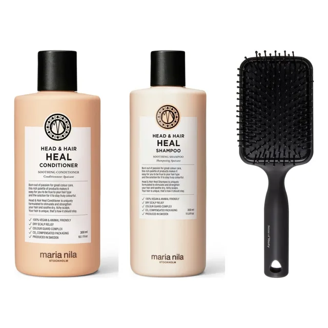 maria nila Scalp Care & Styling Essentials Shampoo & Conditioner & Paddle Brush