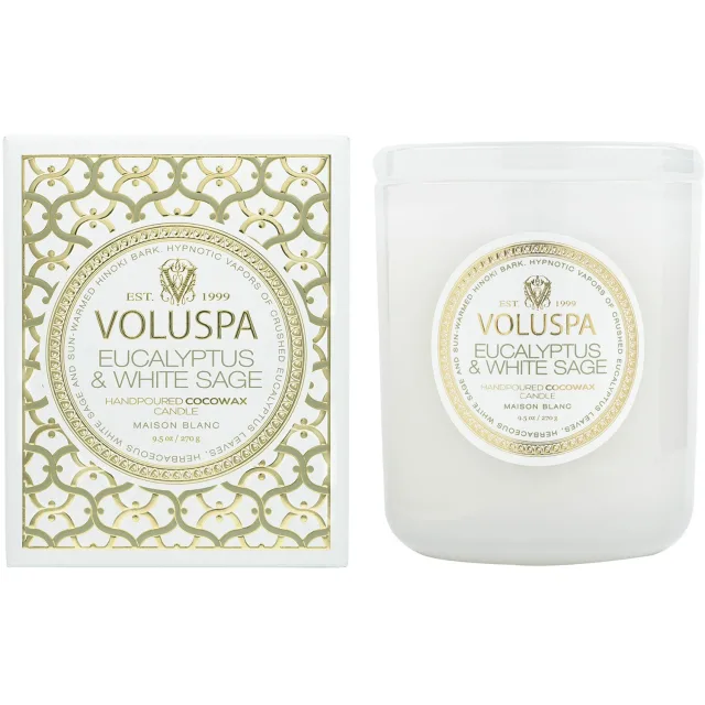 Voluspa Classic Boxed Candle Eucalyptus & White Sage