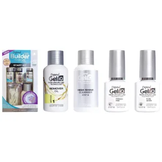Depend Gel Manicure Starter Kit Builder Kit, Remover Oil, High Shine Cleanser French Pink Pure White