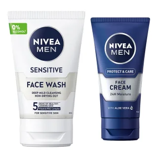 Nivea Sensitive Skin Essentials Face Wash & Moisturiser