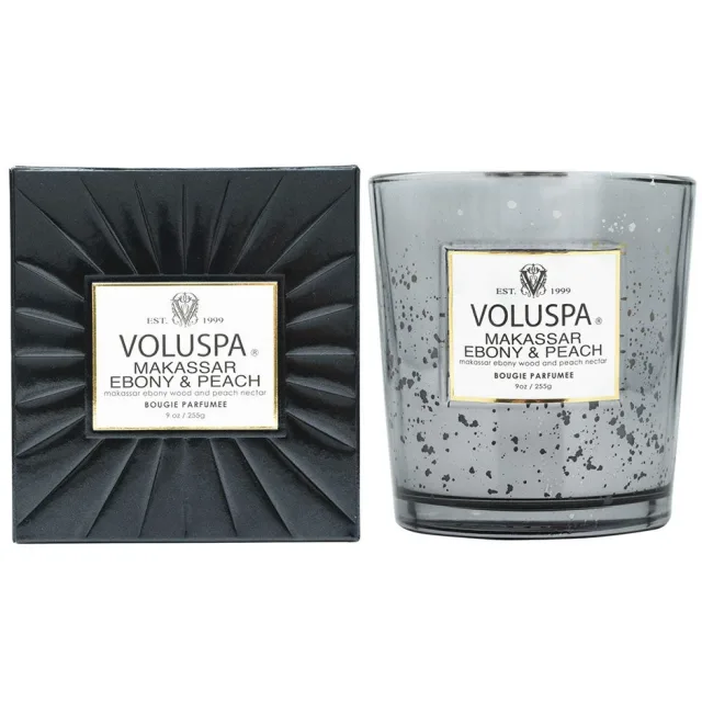 Voluspa Boxed Candle Makassar Ebony And Peach