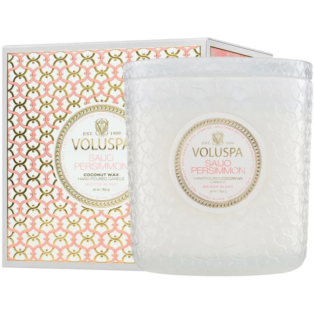 Voluspa Boxed Luxe Jar Candle Saijo Persimmon