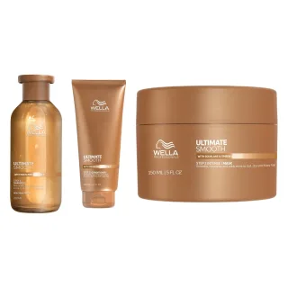 Wella Professionals Ultimate Smooth Hair Routine Shampoo Conditioner & Mask