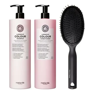 maria nila Color-Safe Haircare & Detangle Set Shampoo & Conditioner & Brush