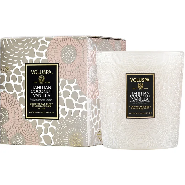 Voluspa Classic Boxed Candle Tahotian Coconut & Vanilla