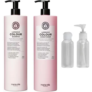 maria nila Luminous Color Big Size Set Shampoo Conditioner & Travel Bottle