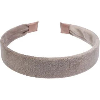 Dark Velvet Hair Band Warm Taupe