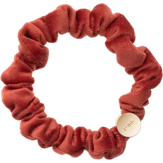 Dark Velvet Mini Scrunchie Terracotta