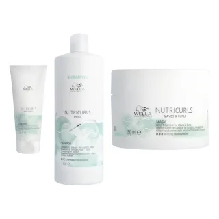Wella Professionals Nutricurls Trio For Waves Shampoo, Conditioner & Treatment