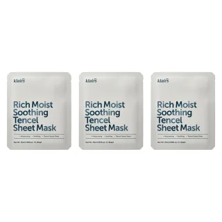 Klairs Rich Moist soothing sheet mask 3-pcs