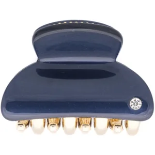 Dark Hair Claw Small Navy Blue