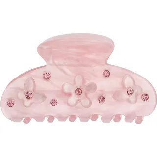 Dark Flower & Butterfly Hair Claw Small Pale Rose W/Pale Rose