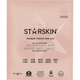 Starskin Silkmud Pink Clay Pink French Clay Purifying Mud Sheet Mask