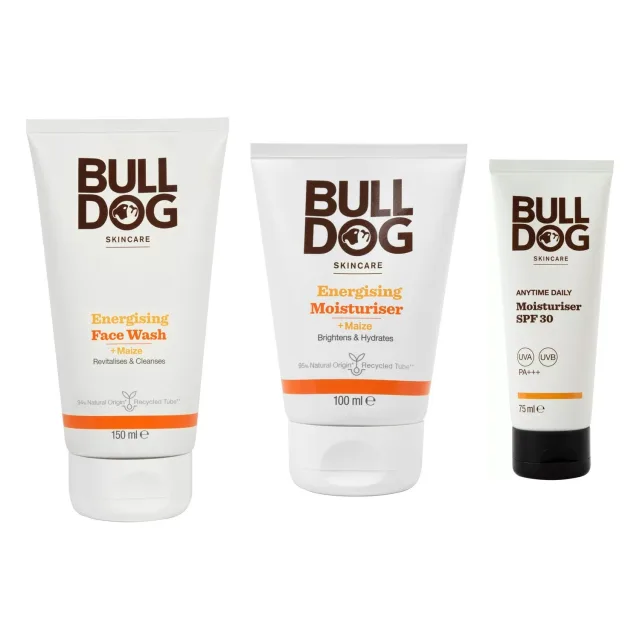Bulldog Complete Daily Face Care Essentials Face Wash Moisturiser & SPF 30