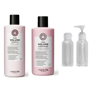 maria nila Pure Volume Routine To-Go Set Shampoo Conditioner & Travel Bottle
