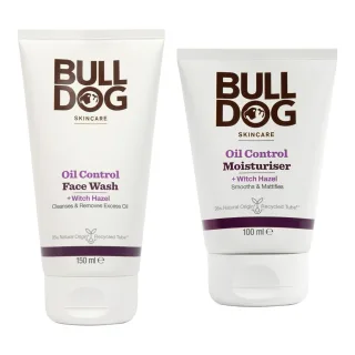 Bulldog Oljekontroll Duo - Effektiv Lösning för Män med Oljig Hy och Stora Porer