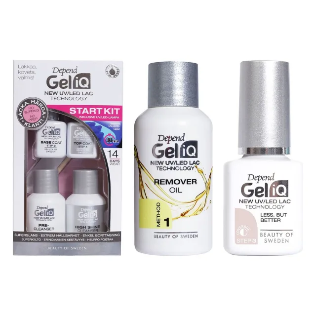 Depend Gel Polish Starter Set With Remover Start Kit, Less But Better, Remover Oil