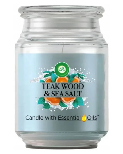 Air Wick Teak Wood & Sea Salt Candle