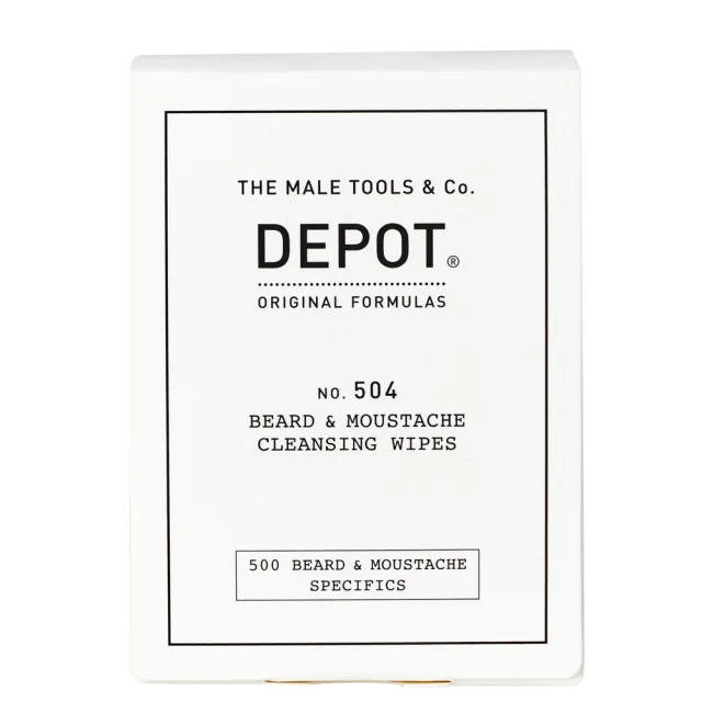 Depot No. 504 Beard & Moustache Cleansing Wipes