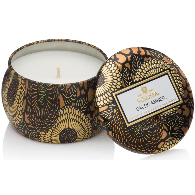 Voluspa Baltic Amber Japonica Decorative Tin Candle