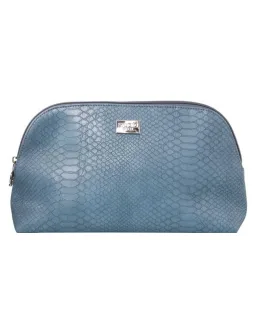 Gillian Jones Cosmetic Bag Blue Snake Art