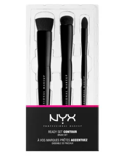 NYX Professional Makeup Ready Set Contour Brush Set 3 stk.