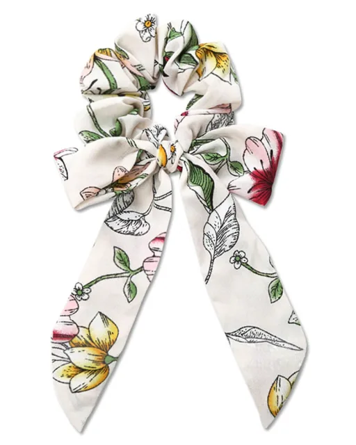 Everneed Trille Bow Scrunchie White