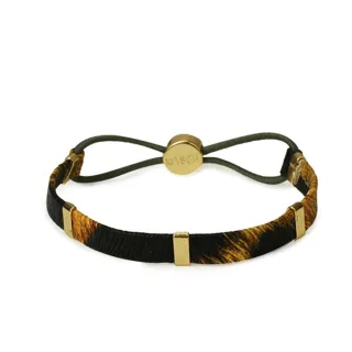 Kitsch Bar Leopard Hair Tie - Læder