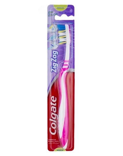 Colgate Zigzag Tandbørste - Medium - Pink