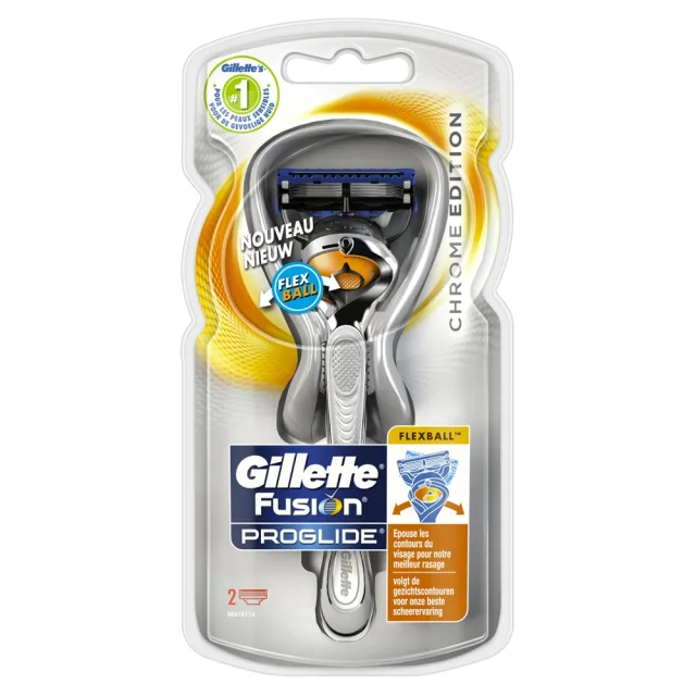 Gillette Fusion Proglide Flexball Chrome Edition Razor m.