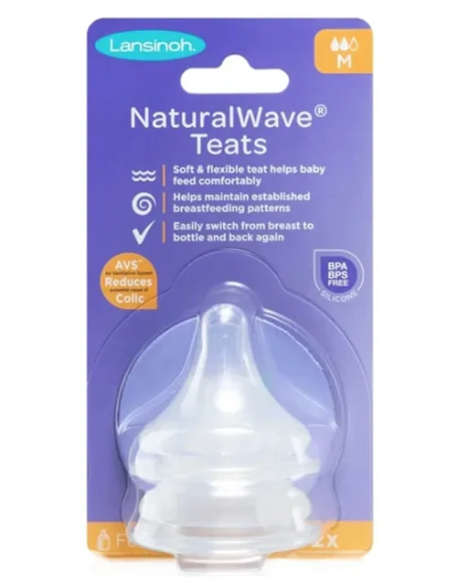 Lansinoh Natural Wave Teats - Medium Flow