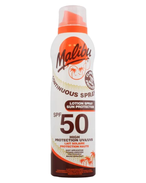 Malibu Continuous Lotion Spray SPF50 Water Resistant