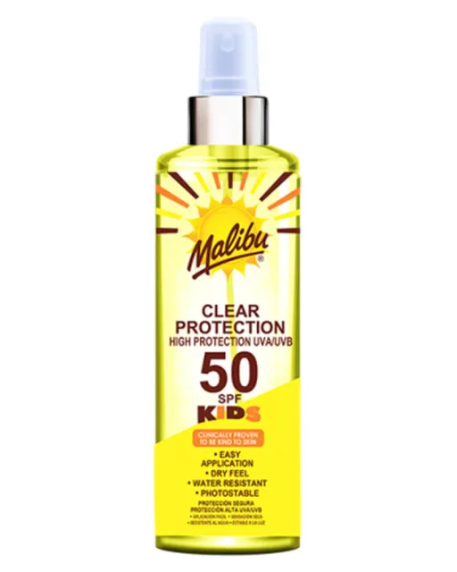Malibu Kids Clear Protection Sun Spray SPF 50 (F)
