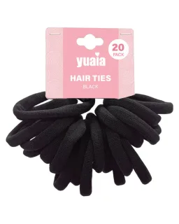 Yuaia Haircare Hair Ties Black 20 stk.