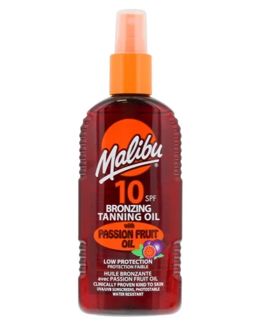 Malibu Bronzing Tanning Oil SPF 10 Passion Fruit