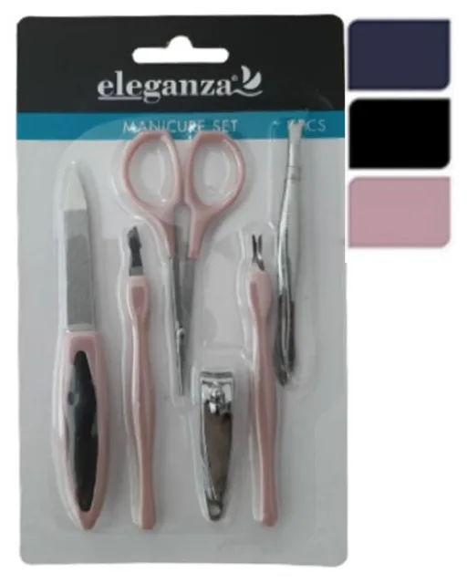 Eleganza Manicure Set Black 6 stk. · 6 st
