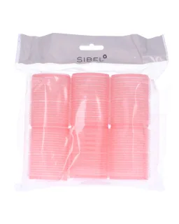 Sibel Velcro Curlers Roller Pink