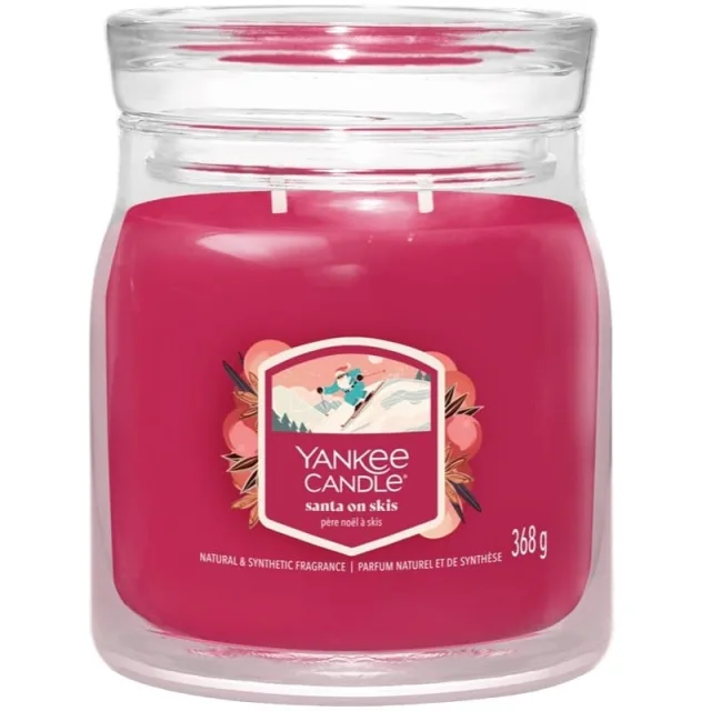 Yankee Candle Signature Medium Jar Santa On Skis