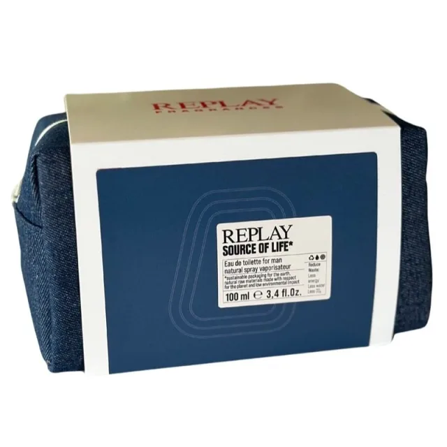 Replay Giftset Source Of Life Man Edt + Pochette