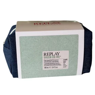 Replay Giftset Green On Me Woman Edp + Pochette
