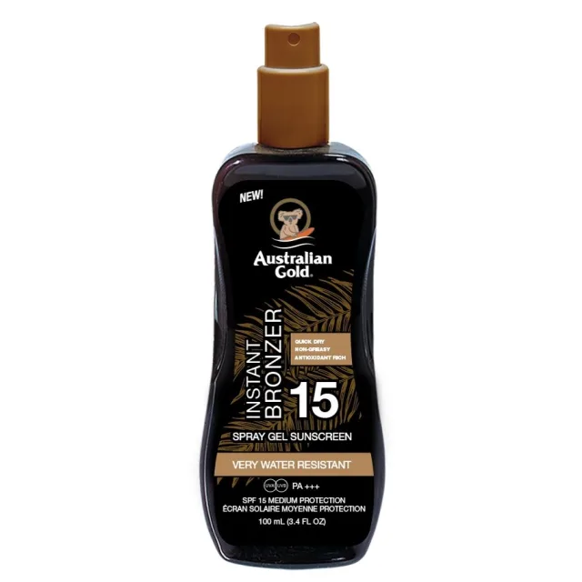 Australian Gold SPF 15 Spray Gel with Bronzer