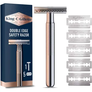 King C. Gillette Dubbeleggad Säkerhetshyvel För Män